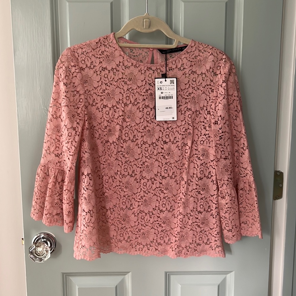 NWT Zara Lace Blouse XS